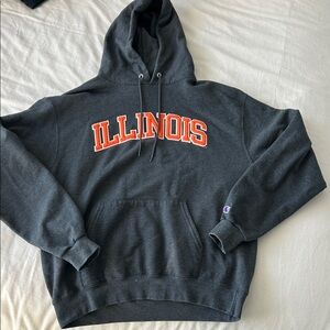 Champion Dark Gray Illinois Hoodie